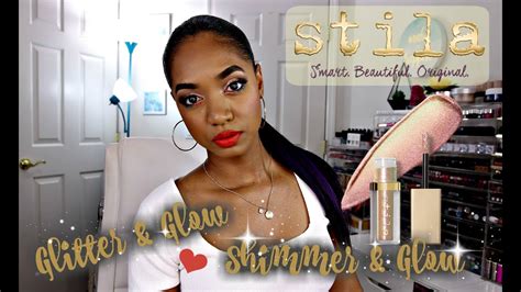 Stila Shimmer And Glow And Glitter And Glow Liquid Eye Shadows ★ Swatches And Review Youtube