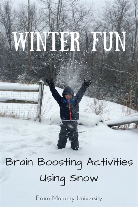 Winter Fun Brain Boosting Activities Using Snow Winter Fun Winter