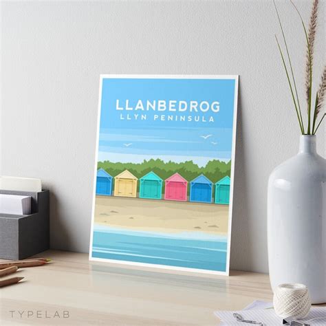 Llanbedrog Art Print North Wales Travel Print Llanbedrog - Etsy UK