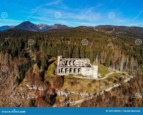 Drone View of Forte Interrotto Stock Photo - Image of landmark, church ...