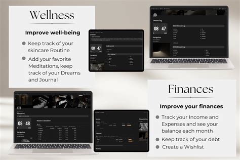 Ultimate Life Planner Notion Dark Mode Notion Life Planner Notion