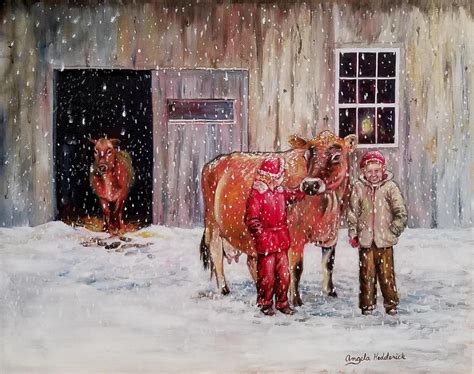 Jersey Cow with Kids Commission by angelahedderick on DeviantArt