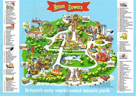 Alton Towers Theme Park Map