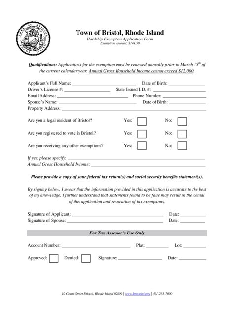 Fillable Online Hardship Exemption Application Form Fax Email Print