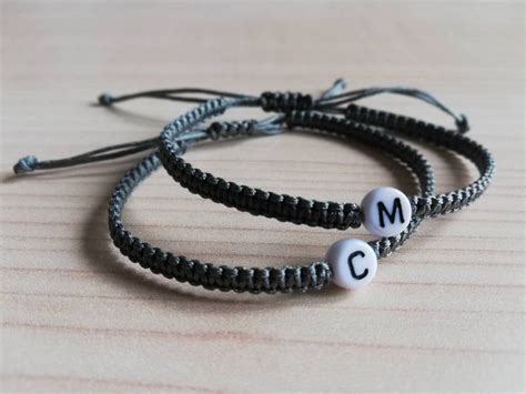 Couples Bracelets Matching Bracelets Initial Bracelets Etsy Bracelet Knots Cord Bracelets