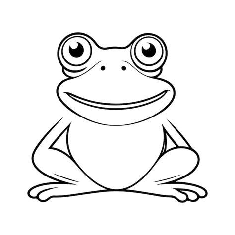 Premium Vector Frog Line Art Vector Illustration