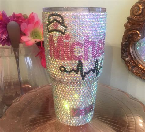 Rhinestone Yeti Rambler Oz With Nursing Cap And Stethoscope With