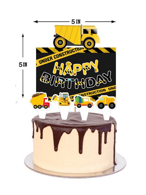 Construction Birthday Cake Topper