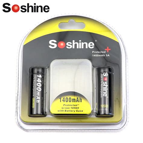 Pcs Li Ion Lithium Battery Original Soshine V Mah