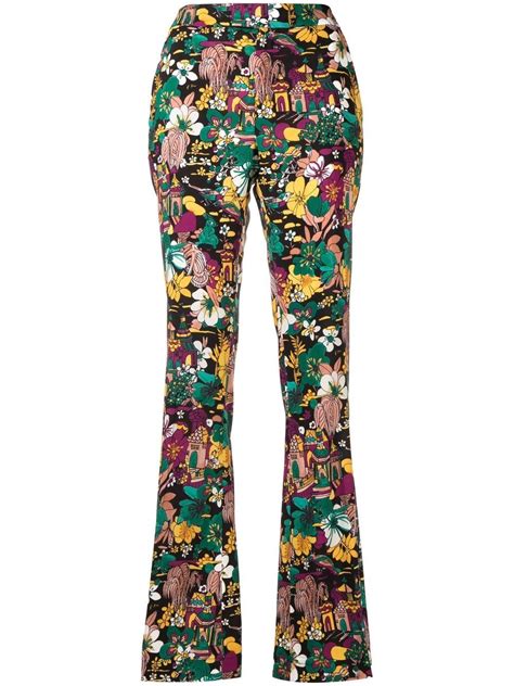 La Doublej Cal A Bootcut Farfetch In Floral Prints Bootcut