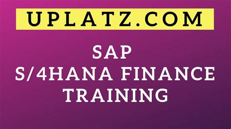 SAP S 4HANA Finance Training Course SAP Simple Finance Course SAP S