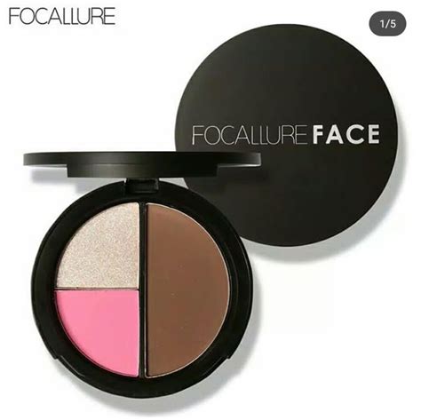 Focallure Colors Highlighter Blusher Countour Waterproof Olshop