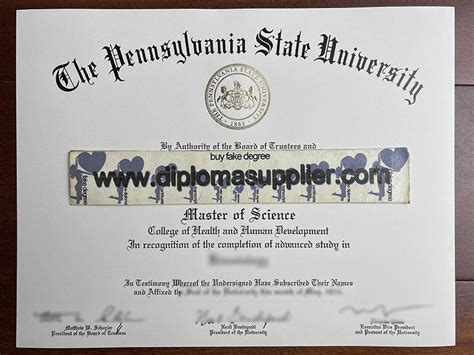 Buy Pennsylvania State University Fake Diploma Buy PSU Fake Degree