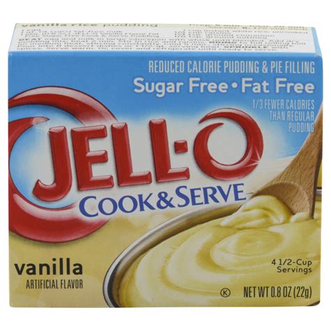 Jell O Instant Sugar Free Fat Free Vanilla Pudding And Pie Filling 0 8 Oz Puddings And Gelatins