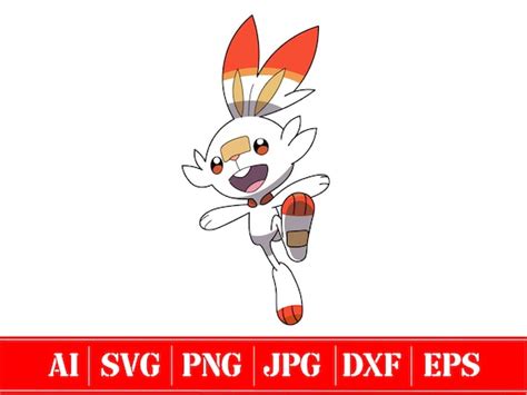 Scorbunny Vector Svg Ai Eps  Png Svg Dxf Files For Etsy Finland