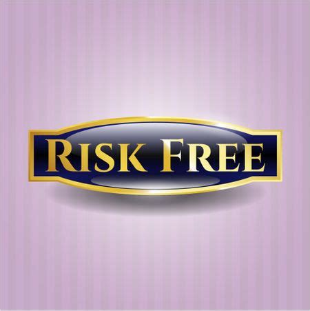 Risk Free Gold Shiny Emblem Freestock Vectors