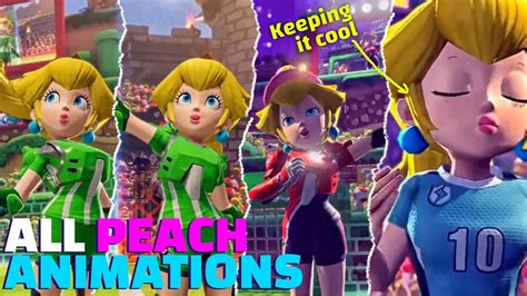 PEACH WIN VICTORY LOSE AND ENTRANCE ANIMATIONS Mario Strikers