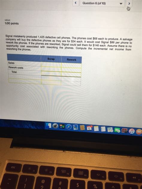 Solved Question 6 Of 10 Value 1 00 Points Signal Chegg