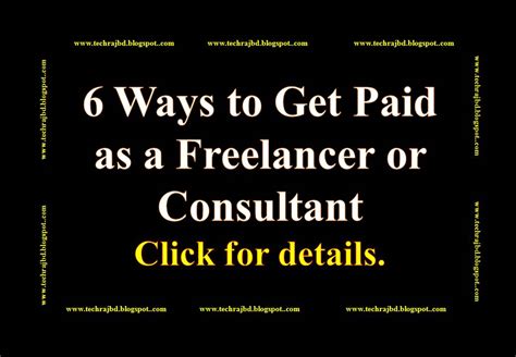 6 Ways To Get Paid As A Freelancer Or Consultant Learn And Earn Learn And Earn