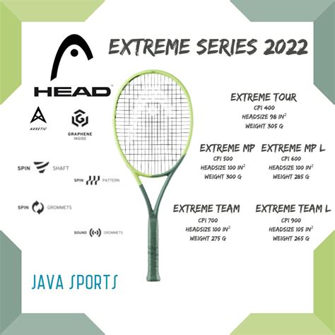 Jual Raket Tenis Head Extreme Tour Mp L Team L Auxetic M