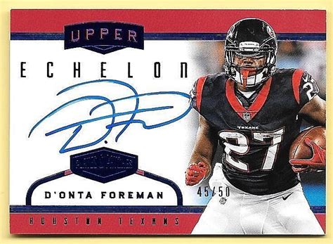 Plates Patches Upper Echelon Blue D Onta Foreman Rookie