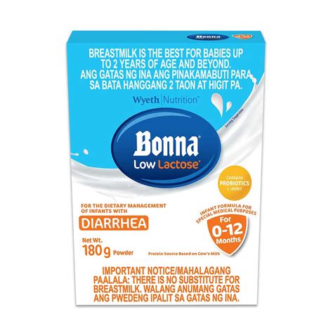 Bonna Low Lactose Stage 1 Infant Formula For 0 To 12 Months 180g