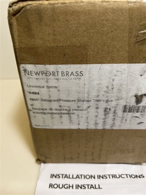 Newport Brass 1 684 Universal Pressure Balanced Shower Valve For Sale Online Ebay