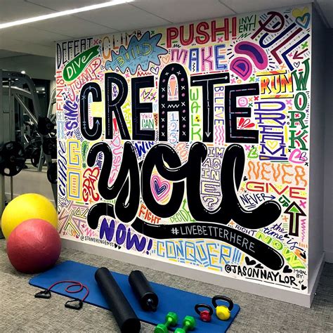 Murals - StoneHengeNYC Gym Mural | School murals, Mural, Graffiti murals