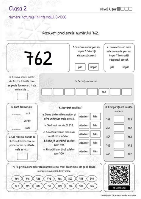 Clasa 2 Numere Naturale în Intervalul 0 1000 Numărul 762 Vb