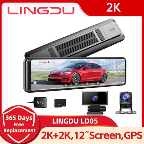 LINGDU LD05 Car Mirror Recorder 2K Front 2K Rear Camera Dash Cam GPS 11