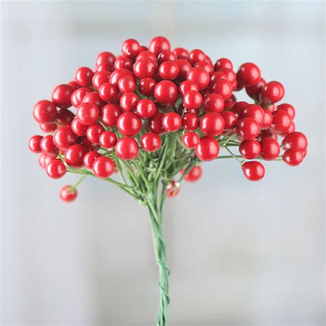 Red Artificial Berry Sprays Picks And Stems Floral Supplies Craft