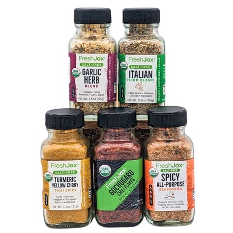 Freshjax Organic Salt Free Seasonings T Set Pack Of 5