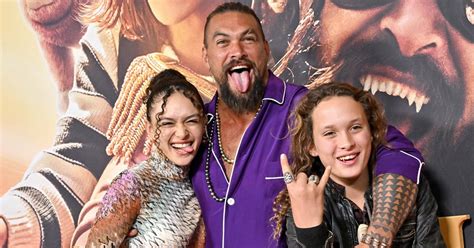 Jason Momoa And His Kids At Slumberland Premiere Photos Popsugar