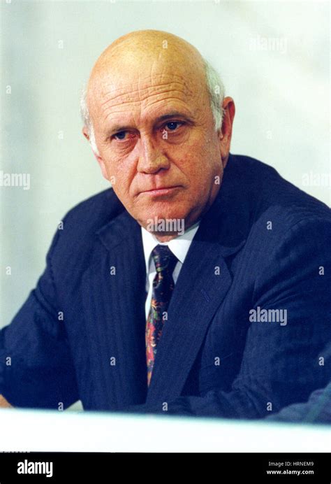 Fw De Klerk Former President South Africa 1994he Helped To Broker The