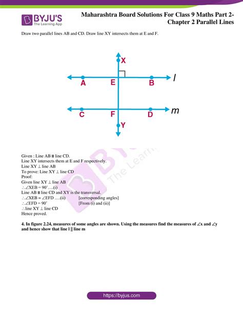 Msbshse Solutions For Class 9 Maths Part 2 Chapter 2 Parallel Lines