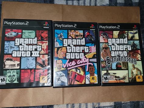 Grand Theft Auto GTA Trilogy 3 Vice City San Andreas PS2 PlayStation 2