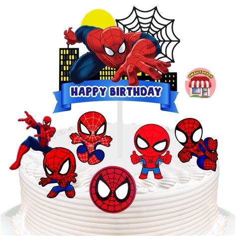 Jual Topper Tema Spiderman Topper Cake Kue Ultah Shopee Indonesia