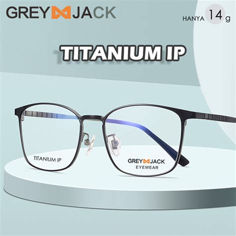 Jual Grey Jack Frame Kacamata Titanium Bussines Style Kotak Elegant