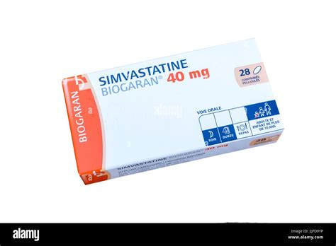 A Box Of Simvastatine Tablets Stock Photo Alamy