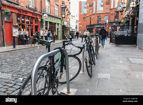 Dublino Irlanda 16 Febbraio 2019 Quartiere Di Temple Bar Street