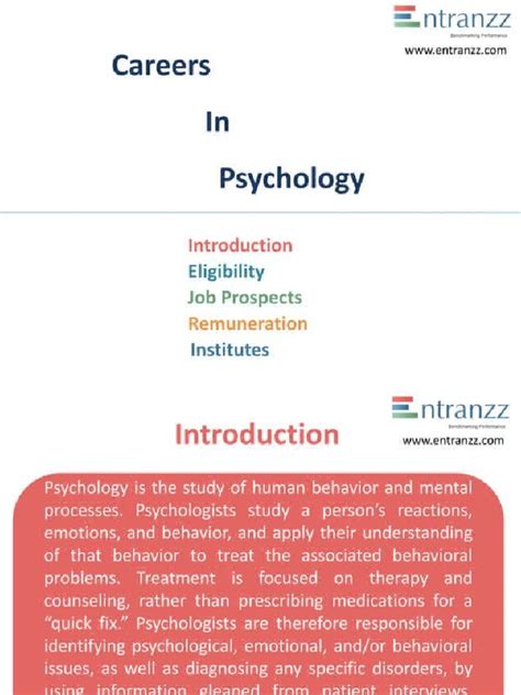 Careers in Psychology | PDF