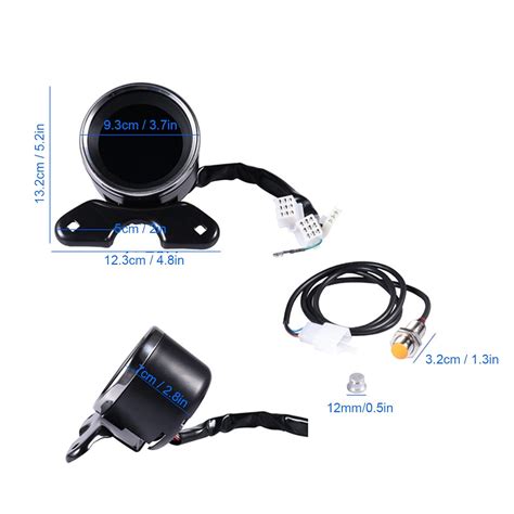 Buy Real Color Digital Motorcycle Speedometer Led Universal Gauge Water