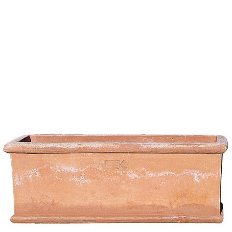 Smooth Flowerbox With Rounded Rim Poggi Ugo Terracotta Impruneta