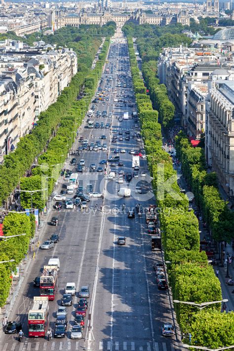 Traffic On Avenue Des Champs Elysees, Paris, France Stock Photo | Royalty-Free | FreeImages