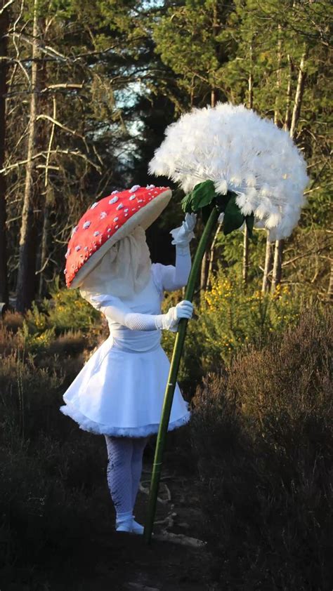 Mushroom Cosplay With Giant Dandelion Mushroom Costume Fairy Cosplay