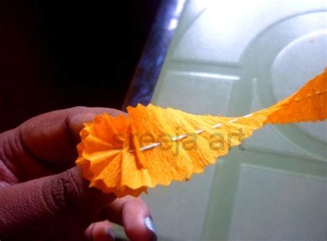 How To Make Marigold Flower With Crepe Paper Art And Craft Ideas