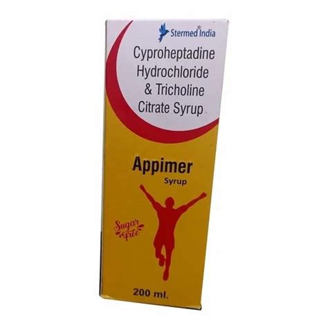 Cyproheptadine Hydrochloride Tricholine Citrate Syrup Ml At Rs