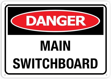 Main Switchboard Sign 8x12 In Rust Free Aluminum Signs Outdoor Metal