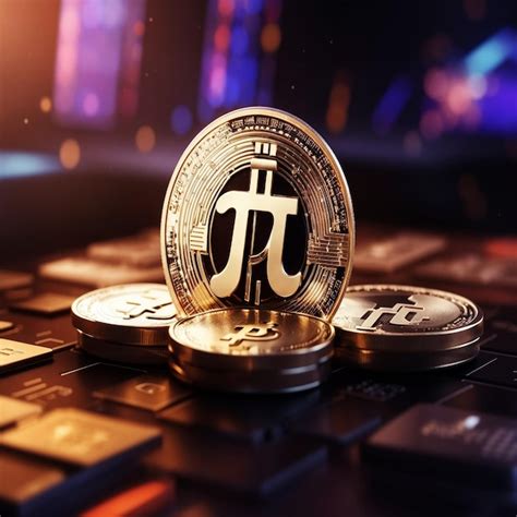 Pi Network Coin 3d Golden Render Crypto Currency And Bitcoin Concept