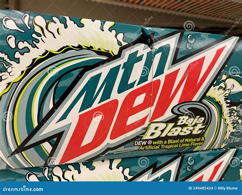 Retail Store Mtn Dew Baja Blast Green Package Editorial Stock Image Image Of Shelf Cool